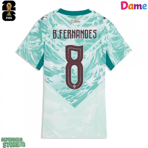 Portugal Bruno Fernandes #8 Replika Udebanetrøje Dame VM 2026 Kortærmet